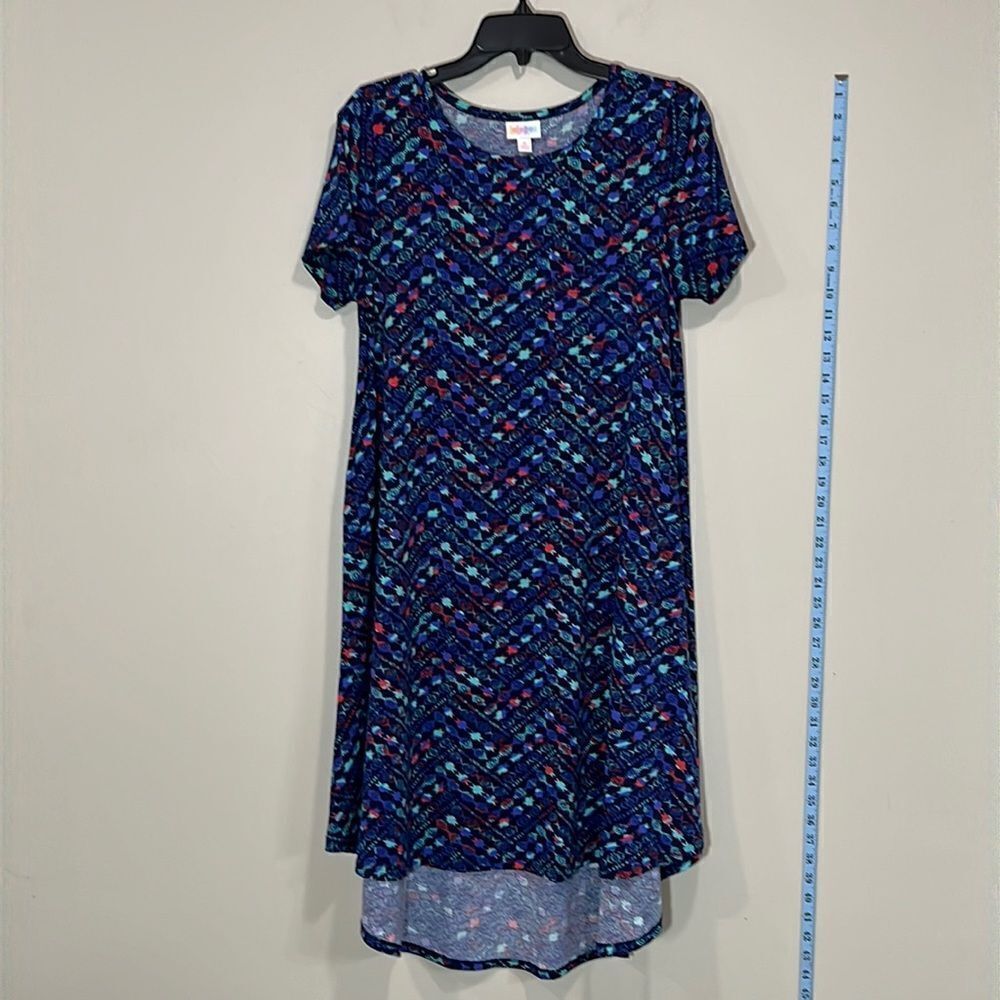 Blue/Purple Short Sleeve Dress By LuLaRoe. Size Small.